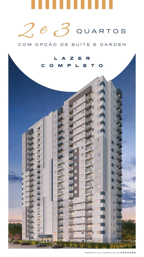 Perspectiva ilustrativa da fachada do Nova Norte Raízes em Irajá