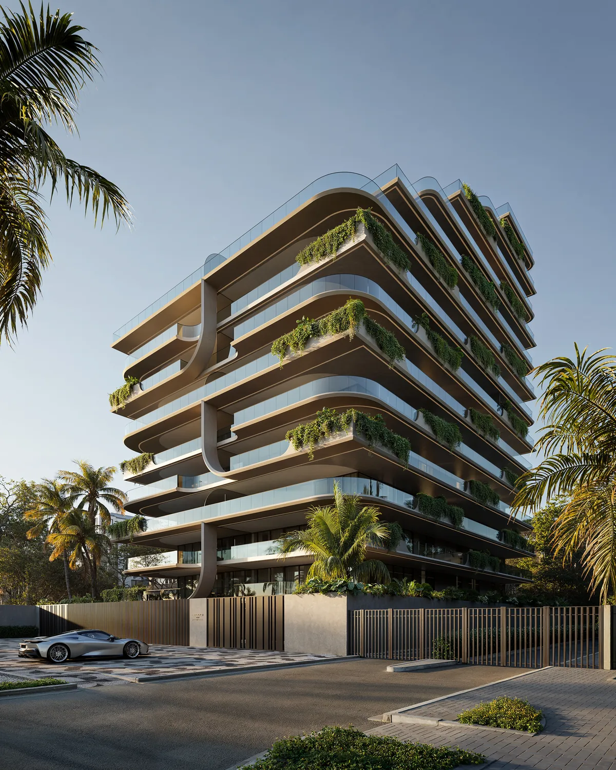 Perspectiva ilustrativa da fachada do ATTO Design by Pininfarina na Barra da Tijuca