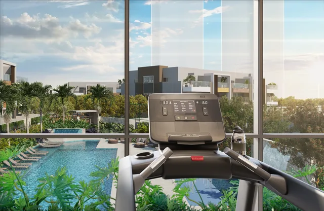 Perspectiva ilustrativa: Fitness. Claris Casa e Clube da Tegra na Barra da Tijuca, Rio de Janeiro.
