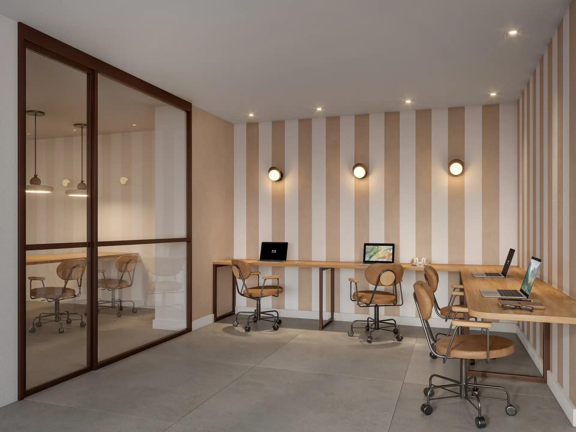 Coworking com sala de reunião no Se7e Full Week Studios para locação corporativa no Centro do Rio