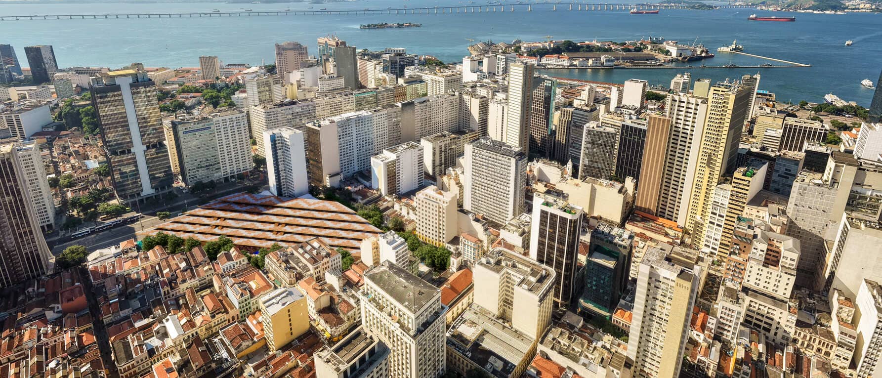 Vista aérea Centro do Rio de Janeiro