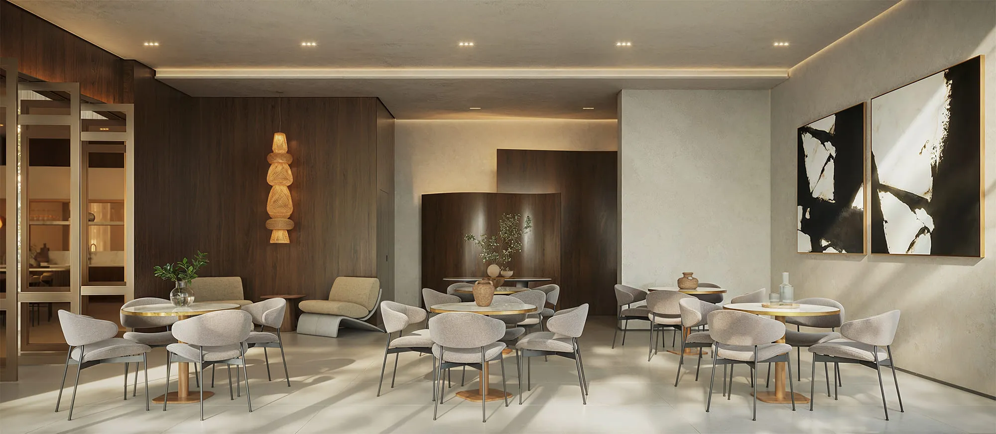 Espaço gourmet e salão de festas do Singular Private Residence, Barra da Tijuca